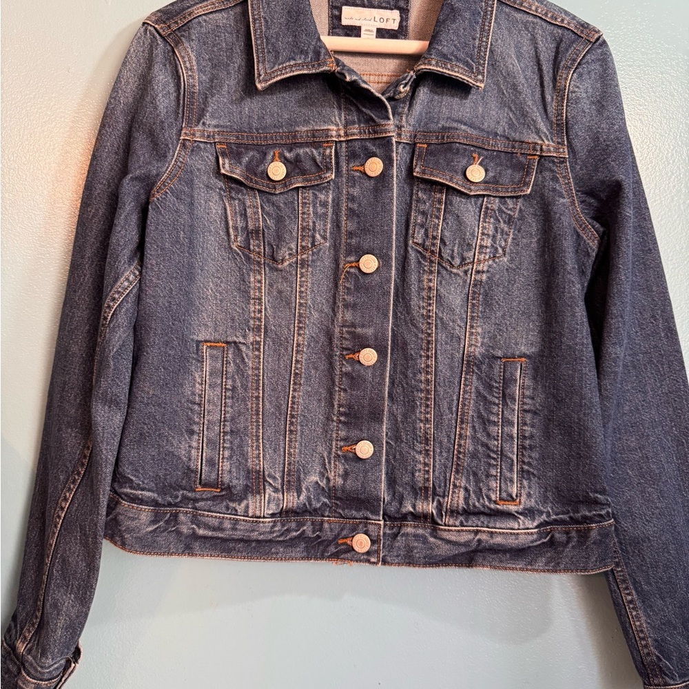 LOFT Dark Blue Jean Jacket